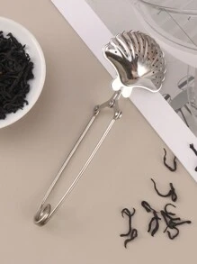 1個 ハート、ペンタグラム、貝殻、三日月型ハンドル付ステンレススチールティーストレーナー ティーインフューザー、ステンレススチールティーポットインフューザー、ハート型ティーストレーナー、貝殻型ティーストレーナー、ラマダン・カリーム要素、フラット/ライン ハンドル オプション、バレンタインデー、ラマダン、イースター、母の日、父の日、結婚式の季節、クリスマス、新学期に適しています - シルバー - チェックする 16