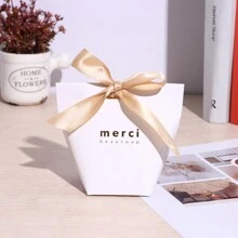 Franse minimalistische snoepdoos met "Merci" dankbaarheidsgeschenkverpakking, bruiloft gunstdoos, bruiloft decoratie, huisdecoratie, kamerdecoratie feestgunsten bruid