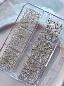 klimonla Mini Butterfly Nail Accessories Zirconia Nail Rhinestone Accessories Light Luxury Super Flash Alloy Silver Metal Accessories Small Steel Balls Nails Nail Supplies Nails Nail Charms Nail Gems