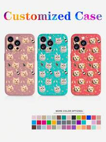 Customized Fashionable & Personalized Pet Photo Cutout Graphic Phone Case, Protective Cover Compatible With Iphone 11/12/13/14/15/16 Pro Max