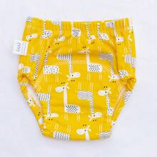 3 件/1 件图案训练裤，6 层透气布尿布裤，适合婴幼儿，可重复使用和可清洗 - 彩色 - 查看 19
