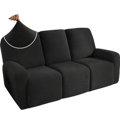 2025 New Soft Jacquard Recliner Cover With Pocket Lazy Susan Slipcover Furniture Protector With Elastic Bottom