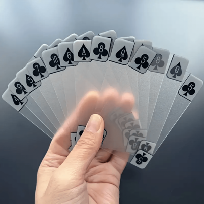 1 套水晶风格防水扑克牌，透明角设计，耐用且灵活的 PVC 卡，适合节日派对的新奇卡片，适合家庭、派对、新年、聚会、情人节、饮酒游戏，适用于各种节日 - 复活节礼物、感恩节礼物、新年礼物、情人节礼物、圣诞节礼物