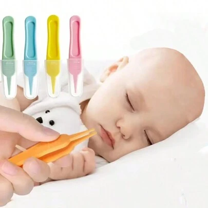 婴儿鼻夹，新生儿儿童圆头鼻毛镊子清洁器