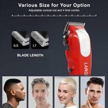 LARGNER LARGNER Two In One Professional Hair Clipper Electric Foil Shaver, Hair Trimmer Set For Men Cordless Beard Trimmer Rechargeable Electric Shaver Hair Grooming Kit 3 Pieces Kit