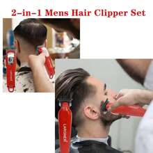 LARGNER LARGNER Two In One Professional Hair Clipper Electric Foil Shaver, Hair Trimmer Set For Men Cordless Beard Trimmer Rechargeable Electric Shaver Hair Grooming Kit 3 Pieces Kit