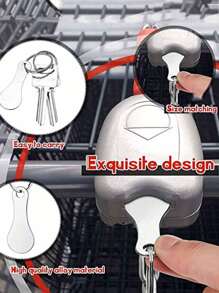 2 móc khóa kim loại bằng thép không gỉ kèm móc chìa khóa, móc khóa carabiner, đồng xu mở khóa xe đẩy hàng và mặt dây chuyền trang trí, đồng xu xe đẩy hàng có thể tái sử dụng, móc khóa, móc khóa hợp kim xe đẩy hàng, phụ kiện, móc khóa, móc khóa kim loại, hộp đựng đồng xu xe đẩy hàng - Nhiều màu - Xem 7