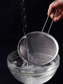 3pcs/1pc Stainless Steel Fine Mesh Tea Strainer With Handle - Japanese Style Matcha Powder Sifter