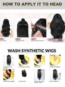 Extensions de cheveux à clipser 16 pièces, 22 pouces 7 pièces lisseur long, convient pour les extensions de cheveux synthétiques et les perruques des femmes