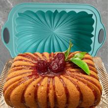 1 件花卉硅胶蛋糕烤盘，矩形花形蛋糕烤盘，烘焙工具，厨房用品，蛋糕配件 - 蛋糕盤 - 查看 8