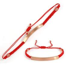1 pièce Bracelet corde tressée fait main personnalisé, bracelet en pierre gravé personnalisé, convient pour le port quotidien, l'anniversaire de couple, la Saint-Valentin, l'anniversaire, les festivals, cadeau de couple de la Saint-Valentin, argent, stylé, coloré, vintage, simple, unisexe, décontracté, mignon, personnalisé, unique, idéal pour lui, idéal pour elle, elle, petit ami, petite amie, papa, maman, famille, amis, pour les anniversaires, pour les anniversaires, pour la remise des diplômes, pour le bal de promo, pour la fête, cadeaux pour la fête des mères