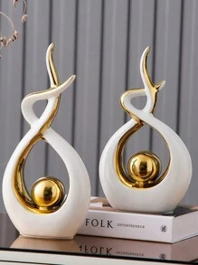 1pc Modern Abstract Art Sculpture Decor, Suitable As Desktop Ornament, Decoration For Dining Room, Living Room, Office, Home, Bedroom, Dorm, Best Gift For Christmas And Valentine's Day (Size Runs Small, Please Consider Carefully Before Purchasing) - Multicolor - View 3