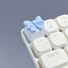 1pc Cute Bow-Knot Multicolor Keycaps Set, Suitable For Mechanical Keyboard With Cross Axis - ABS Resin, Business Style, OEM Profile