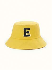 1 Pc Children's Bucket Hat, Stylish And Versatile, Suitable For Boys And Girls Spring And Summer Daily Outdoor Sun Ion Use. - Yellow - View 20