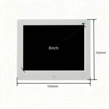 12 Alarms Large Dementia Clock 8 Inch, Seniors Auto Dimming LED Digital Calendar Clock With Day Date Time For Bedroom Living Room And Wall, Best Gift (Black And White) - White - View 2