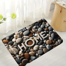 1pc Printed Welcome Doormat, Letter Pattern Durable Non-Slip Carpet, Lightweight Washable Area Rug For Entrance, Bedroom, Living Room, Kitchen, Bathroom Home Decor Gift, Suitable For Various Holidays [Warm Tip: 3D Printing Effect, Not Rough Coconut Fiber, Lightweight Polyester Fiber Material]