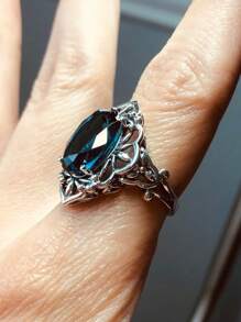 1pc Elegant Antique Silver Plated Ring, Symbolizing Eternal Love, Perfect Gift For Girls On Birthday, Christmas, Anniversary