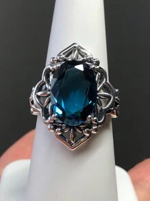 1pc Elegant Antique Silver Plated Ring, Symbolizing Eternal Love, Perfect Gift For Girls On Birthday, Christmas, Anniversary