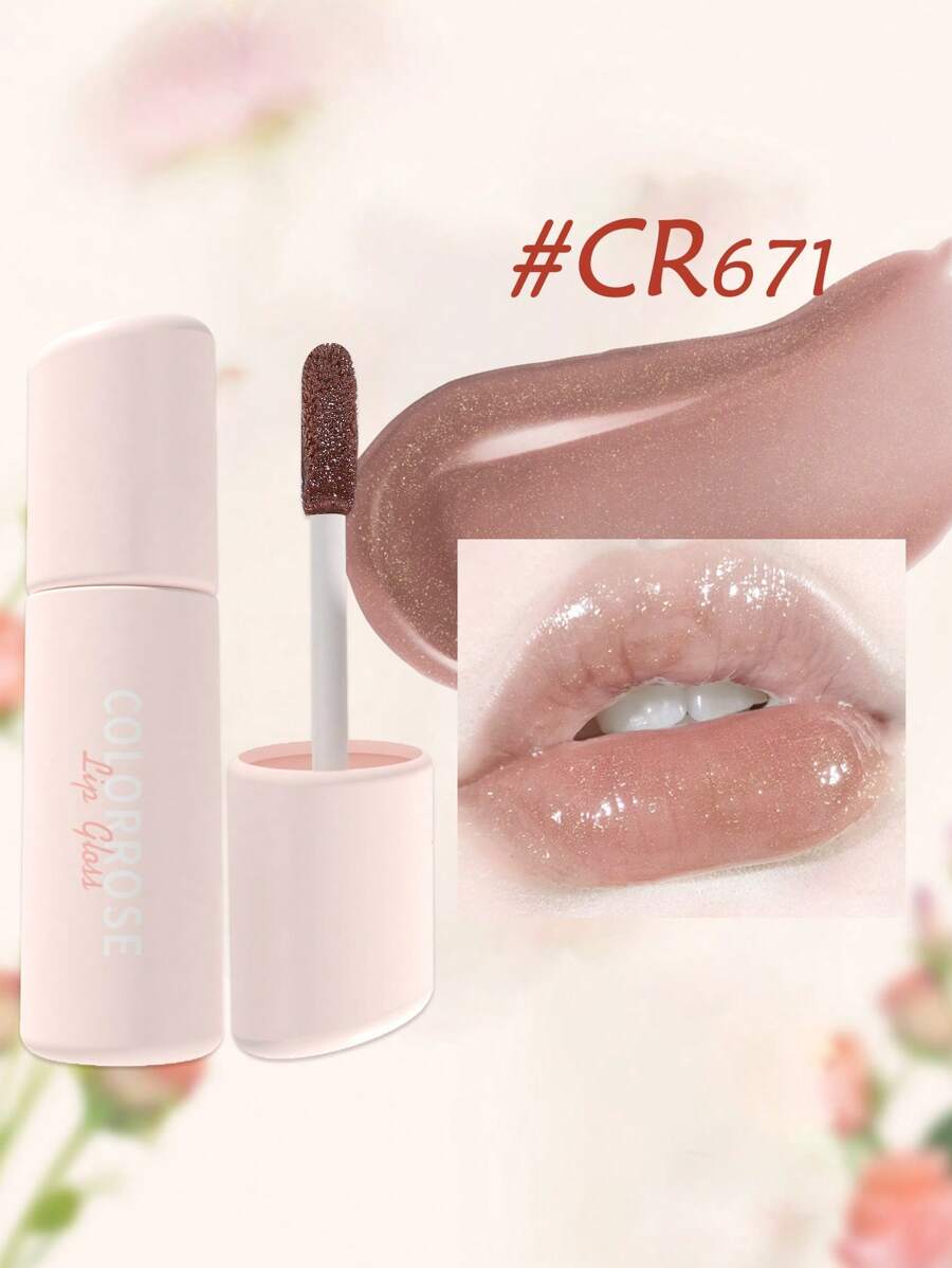 COLORROSE Mirror Water Lip Gloss, Shimmer Plumping, Glass Lip Gloss, Diamond Lip Plumper Gloss, Moisturizing Liquid Lipstick, Daily Makeup Cosmetic - CR671 - View 1
