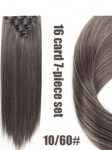 Extensions de cheveux à clipser 16 pièces, 22 pouces 7 pièces lisseur long, convient pour les extensions de cheveux synthétiques et les perruques des femmes