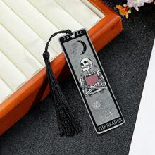 Dấu trang tua rua hình đầu lâu bằng thép không gỉ mới vui nhộn và thanh lịch, món quà hoàn hảo cho người yêu sách, người yêu và bạn bè, lý tưởng cho lễ hội, đồ dùng học tập, trở lại trường - Một cỡ - Xem 9