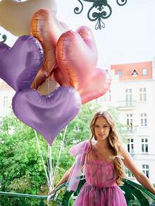 1 quả bóng bay hình trái tim 24 inch Graceful, bóng bay hình trái tim, bóng bay màng nhôm polyester trang trí hình trái tim cho ngày lễ tình nhân, sinh nhật, đám cưới, cô dâu, tiệc đính hôn, tiệc sinh nhật, lễ kỷ niệm, trang trí đính hôn, vật dụng tiệc sự kiện - Nhiều màu - Xem 2