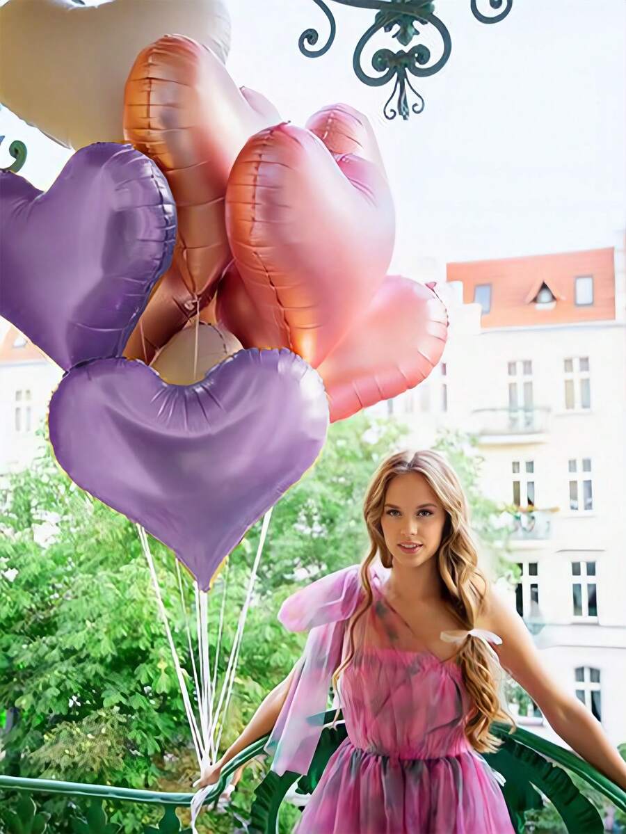 1 quả bóng bay hình trái tim 24 inch Graceful, bóng bay hình trái tim, bóng bay màng nhôm polyester trang trí hình trái tim cho ngày lễ tình nhân, sinh nhật, đám cưới, cô dâu, tiệc đính hôn, tiệc sinh nhật, lễ kỷ niệm, trang trí đính hôn, vật dụng tiệc sự kiện