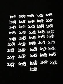 1入組個人化時尚女士出生年份吊墜項鍊適合紀念 - 銀色 - 查看 12