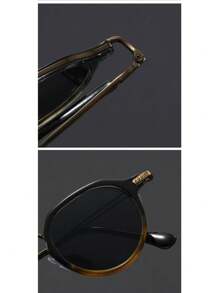Tortoise Acetate Metal Leg Fashion Glasses Frame Handmade Oval Square Men Classical Handmade Ladies Eyeglasses With High Quality - 彩色 - 查看 8