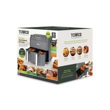 7.6L Vortx Dual Basket Air Fryer With 6 Pre-Set Functions - Grey - View 9