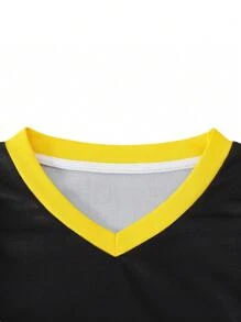 2pcs Kids & Teens' New Casual Sports Training Quick-Dry Long Sleeve Sportswear Set, Suitable For Leisure, Sports, Football, Group Activities, Number 18 - Black - View 5