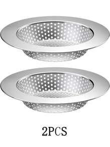 1/2PCS Kitchen Sink Drain Strainer/Catcher/Basket/Cover/Filter/Trap/Screen, Stainless Steel, Dishwasher Friendly - Silver - View 12
