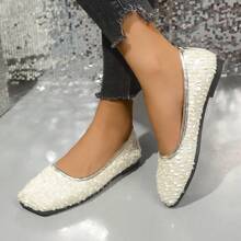 Women's Casual Slip-On Flat Driving Loafers - Beige - View 5