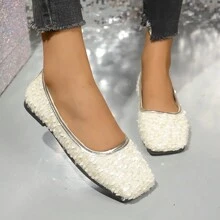 Women's Casual Slip-On Flat Driving Loafers - Beige - View 4