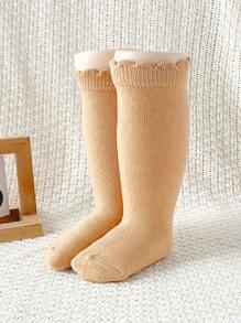 1Pair/Lot Baby Girls Bow Knee High Socks Cute Kids Girl Student Princess Sock Children Solid Color Socks Infant Newborn