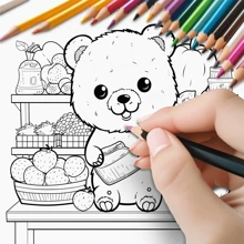 1 PC Deluxe Comfort Coloring Book, Small Animal Theme, 25 Thick Pages, Unique Cover Design, Relax & Emotional Release Artwork | Ideal Gift For Valentine's, Christmas, New Year, Anniversaries, Birthdays & More,Suitable As A Gift For Children To Learn Painting