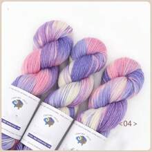 3pcs/Set Handmade Dyed Yarn, Beautiful Wool Yarn For DIY Handcrafting Scarf, Hat And Sweater - Multicolor - View 11