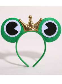 Diadema con dibujos animados, tocado de príncipe y princesa rana para disfraces, actuaciones y uso cosmético - Multicolor - Ver 5
