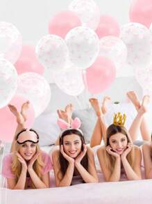 31 piezas/10 piezas Globos de látex rosas de 12 pulgadas con lazos, adecuados para decoración de fondo de fiesta de cumpleaños, decoración de boda, decoración de fiesta de propuesta, decoración del hogar para el Día de la Madre, fotografía al aire libre, decoración de fiesta de San Valentín, accesorios fotográficos, decoración de escenarios