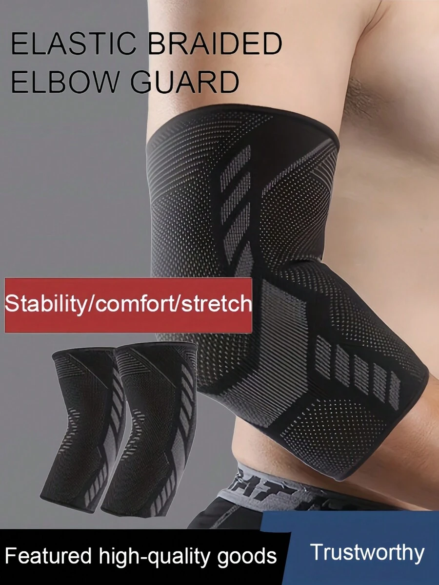 1pc Breathable Elbow Sleeve, Outdoor Sports Protector, Suitable For Exercise, Weightlifting, Tennis And Golf - Compression Support Arm Sleeve - For Men And Women
