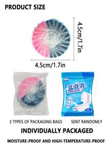 FoBianJie 1入組40g自動馬桶清潔系統,包括馬桶清潔劑、除臭劑、尿漬去除片、水槽污垢去除劑和一般清潔用品