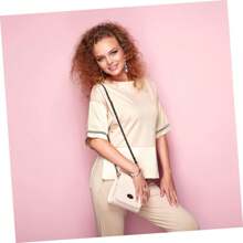 1pc Purse Chain Strap Crossbody Bag Chains Strap Handbag Chain Replacement Leather Chain Straps 47.2" - Multicolor - View 8