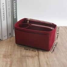 1pc Small/Medium/Large/X-Large Multi-Functional Liner Inner Cosmetic Bag, Toiletry Organizer Pouch - Foldable Removable Inner Bag