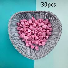 10 à 50 pièces Boutons décoratifs de forme de cœur colorés au hasard, fermoir décoratif, cordon de verrouillage, crochet à ressort, fermoir en forme de groin de cochon, fermoir de carte, bouton de réglage élastique, bouton d'arrêt
