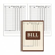 Bill Tracker Notebook: Monthly Bill Payment Tracker Book To Track Your Personal Expenses Budget Finance Planner & Payments Checklist Organizer - Brown - View 4