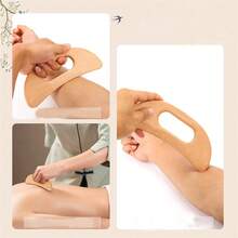 SilvaLex 木制按摩工具，全身按摩器，手部按摩器，腿部按摩器，肩部按摩器，肩颈按摩器，面部按摩器，背部按摩器，腰部按摩器，适合家庭使用，可作为节日礼物送给家人、朋友、同学和父母 - 米色 - 查看 4