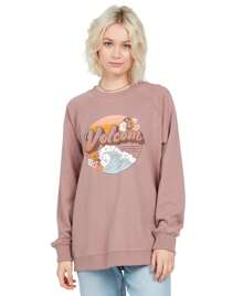 Volcom Juniors' Stone Magic Fleece Boyfriend Graphic Sweatshirt - 彩色 - 查看 2