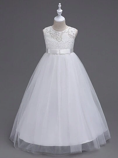 Abito da principessa lungo, vestito da damigella d'onore per matrimonio, festa di compleanno, recital di pianoforte, occasione formale