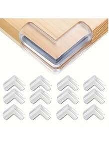 4/6/12pcs Clear Corners - High Adhesive Gel Suitable For Tables, Furniture And Glass Cabinets - PVC Free, Hardware Protection