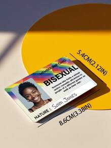 1张定制照片和姓名卡，定制照片LGBTQIA+终身会员卡 - LGBTQIA+骄傲卡，定制LGBTQIA+及其他会员卡 - 添加您自己的照片 - 个性化LGBTQIA+姓名卡，个性化新奇LGBTQIA+终身会员全息贴纸，送给朋友和同事的趣味礼物，高级终身会员身份，玩笑贴纸，搞笑礼物，恶搞礼物，身份证 - 多色1 - 查看 6